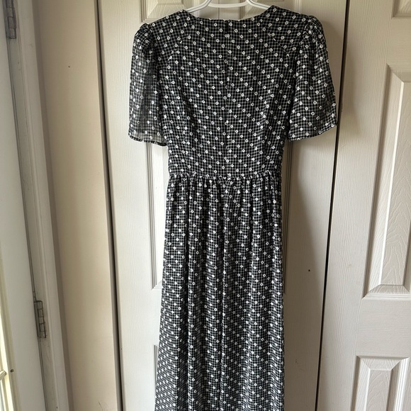 Calvin Klein Dot Chiffon Maxi Dress - Picture 7 of 7